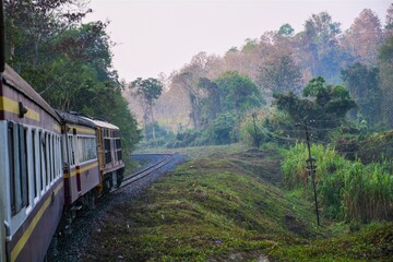 Obraz premium travel by train to see the north region of Thailand