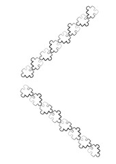 Stylized frames on the theme - puzzles. Illustration on a white vertical background format A4.