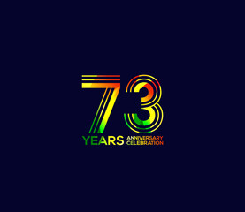 Mixed colors, Festivals 73 Year Anniversary, Party Events, Company Based, Banners, Posters, Card Material, for