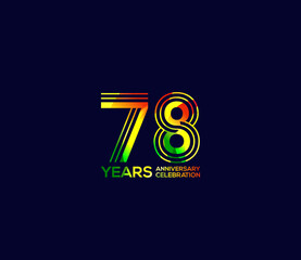 Mixed colors, Festivals 78 Year Anniversary, Party Events, Company Based, Banners, Posters, Card Material, for