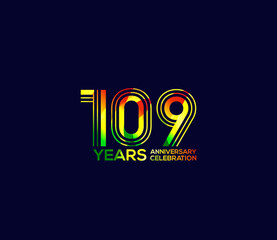 Mixed colors, Festivals 109 Year Anniversary, Party Events, Company Based, Banners, Posters, Card Material, for