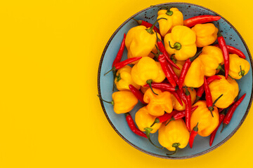 Red hot chili peppers pattern texture background.