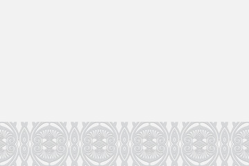 3d volumetric convex embossed geometric white background. Ethnic pattern in doodling style, oriental arabic motives.
Fashionable ornament, horizontal insert.