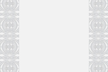 3d volumetric convex embossed geometric white background. Ethnic pattern in doodling style, oriental arabic motives.
Fashionable ornament, vertical inserts.