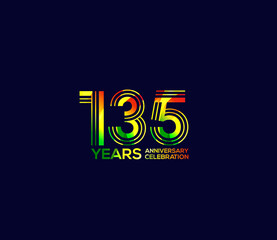 Mixed colors, Festivals 135 Year Anniversary, Party Events, Company Based, Banners, Posters, Card Material, for
