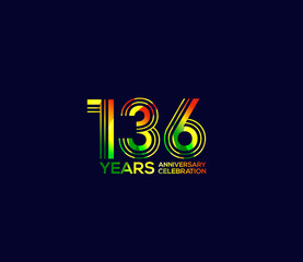 Mixed colors, Festivals 136 Year Anniversary, Party Events, Company Based, Banners, Posters, Card Material, for