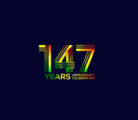 Mixed colors, Festivals 147 Year Anniversary, Party Events, Company Based, Banners, Posters, Card Material, for