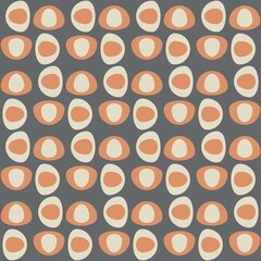 Rounded abstract seamless pattern - decorative accent for any surfaces.