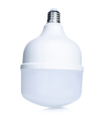 Big LED lamp on white background isolation