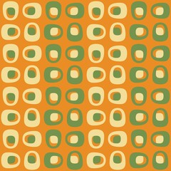 Rounded abstract seamless pattern - decorative accent for any surfaces.