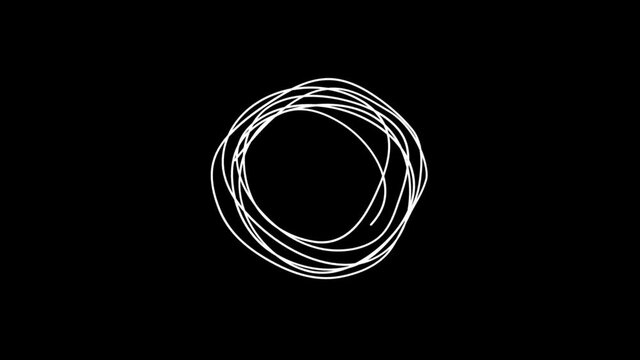 Circle Shape Symbol are rotating in the Black Background. this video clip is for Editing Purpose. 4K video.