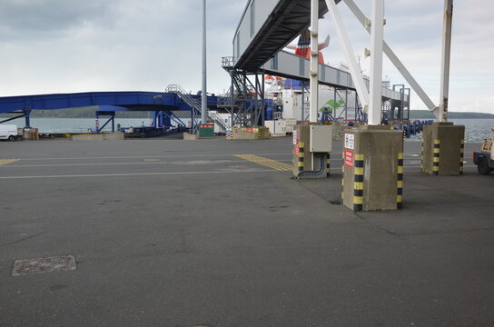 Busy Ferry Terminal, Roll On Roll Off Ferry Port Scotland 