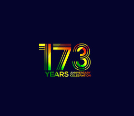 Mixed colors, Festivals 173 Year Anniversary, Party Events, Company Based, Banners, Posters, Card Material, for