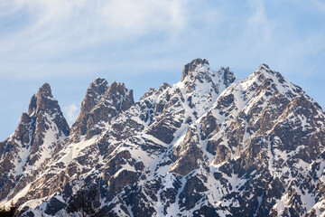 Beautiful views of the Svaneti mountains, the high-mountainous region of Georgia