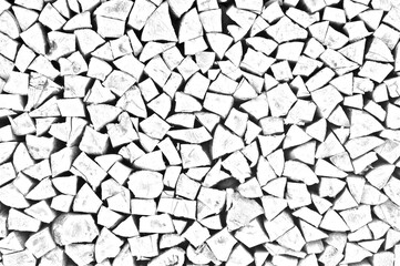 Black and white abstract firewood background