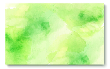 bright summer green watercolor background with streaks for wedding invitations or greeting cards. Spring background with watercolor streaks.