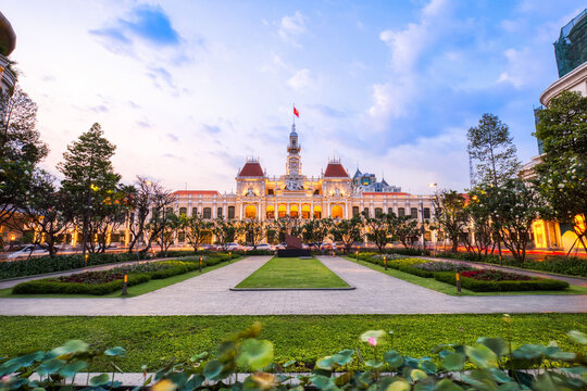 People's Committee of Ho Chi Minh City at Dusk