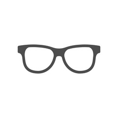 Classic eyeglasses icon or spectacle frame silhouette