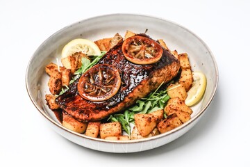 Salmon with Honey Lemon Glaze