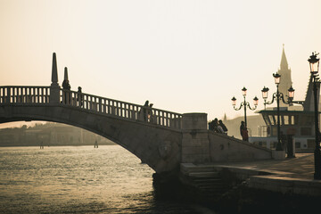 Naklejka premium bridge over the river
