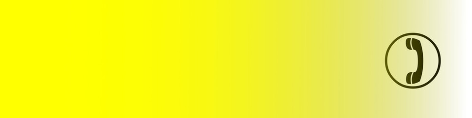 Fototapeta premium telephone symbol with yellow gradient