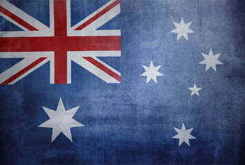 Grunge Australian flag