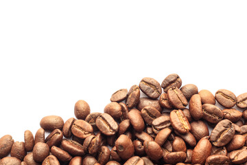 Fototapeta premium coffee beans isolated on white