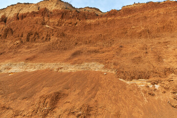 Panorama view of the sandstone formation, the rocky cliffs