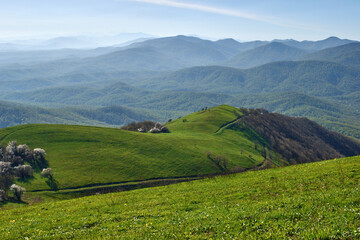 Fototapeta premium Beautiful mountain landscape, Caucasus, Russia.