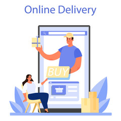 Logistic and delivery service online service or platform. Idea of cargo