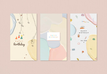 Happy Birthday Pastel Layout Collection