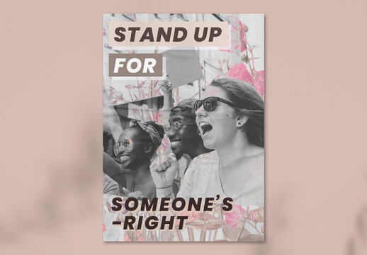 Human Rights Protest Poster Layout