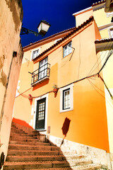 Obraz premium Old colorful and vintage facades in Lisbon