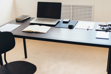 Office work table vacant position No people