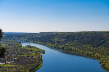 Fototapeta na wymiar landscape of the Dniester river in spring