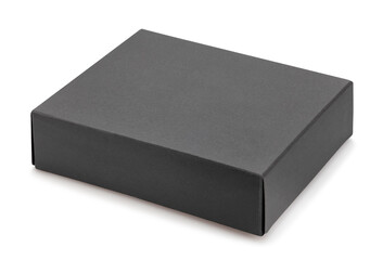 flat black box path isolated on white - Powered by Adobe