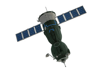 spacecraft model. Orbital station, Orbital artificial earth satellite isolated on white background. © Вячеслав