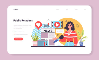 Company reputation web banner or landing page. Building relationship