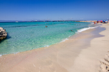 Ses Illetes beach in Formentera (Spain)