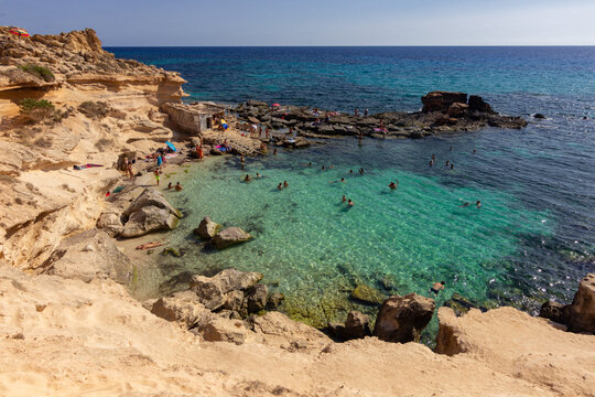 Beautiful beach of Calo des Mort in Formentera (Spain)