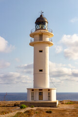 Lighthouse in cape Barbaria in Formentera (Spain)