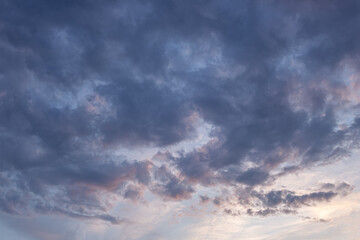 abstract background of cloudy sunset sky golden hour
