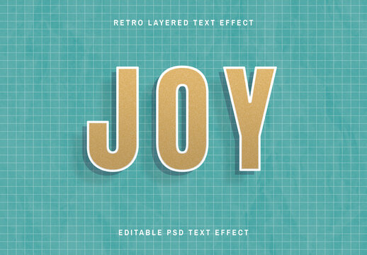 Retro Editable Text Effect Design