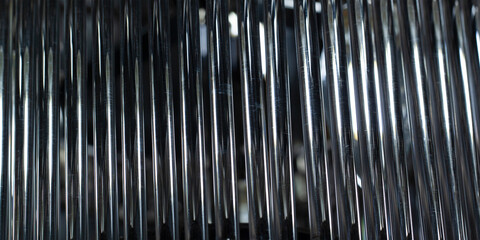 dark contrasting dark background from metal glare tubes