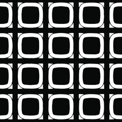 Geometric vector pattern with Black and white colors. Seamless abstract ornament for wallpapers and backgrounds.