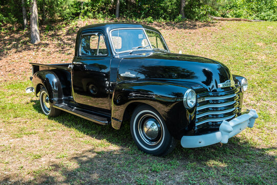 Gainesville, Georgia USA - June 13, 2020 Vintage 1950's Chevrolet pickup truck