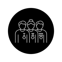 Donation queue color line icon. Pictogram for web page, mobile app