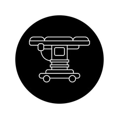 Operating hospital room and equipment color line icon. Pictogram for web page, mobile app
