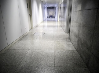 Hospital corridor in interior