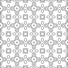 Geometric vector pattern with Black and white colors. abstract ornament for wallpapers and backgrounds.